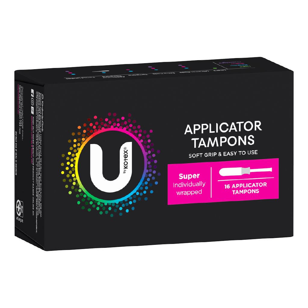 U By Kotex Applicator Super Tampons 16s The Warehouse