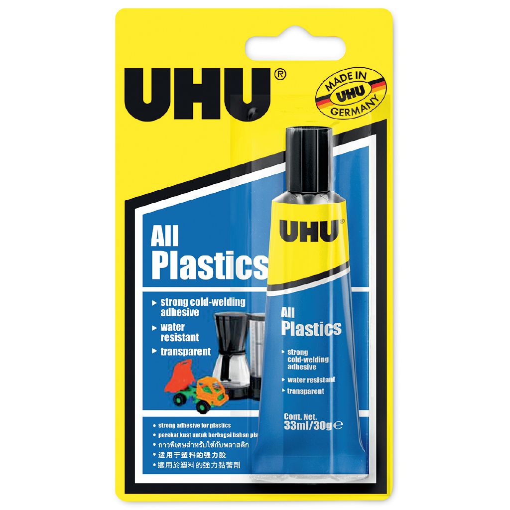 UHU All Plastics Glue 33ml Clear The Warehouse