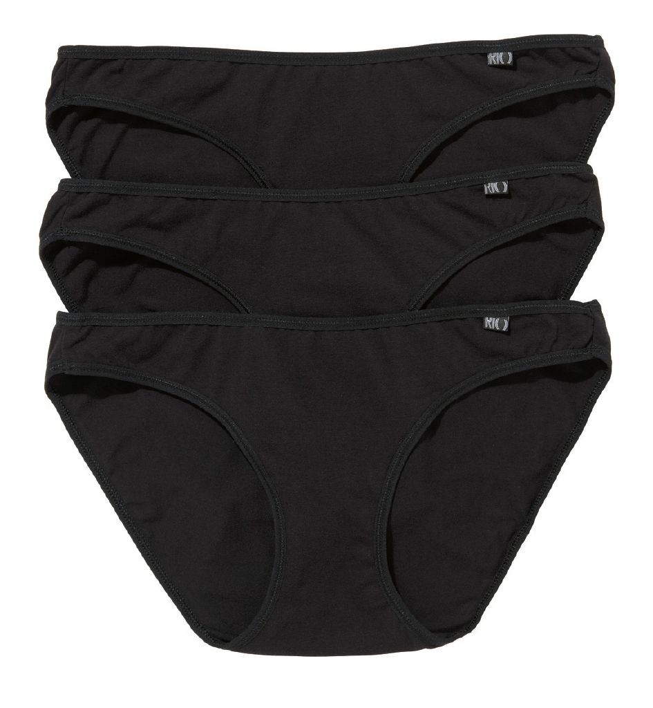 Rio Women's Bikini Briefs 3 Pack Black The Warehouse