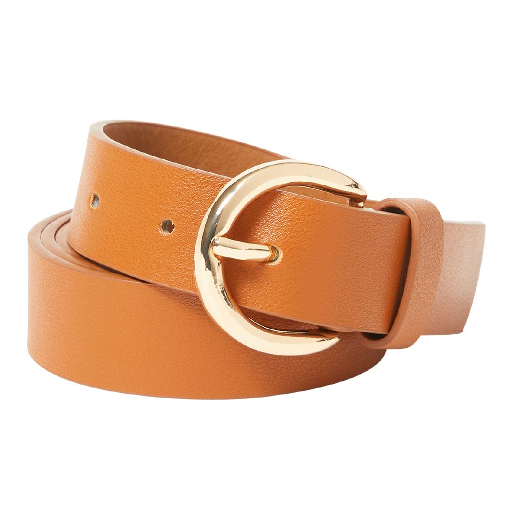 H&H Women's Jean Round Buckle Belt Tan The Warehouse