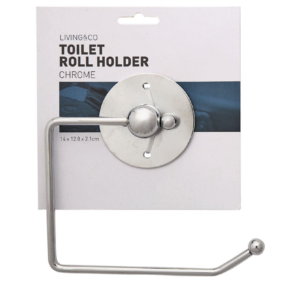 Living & Co Toilet Roll Holder Silver 2 Piece Silver The Warehouse