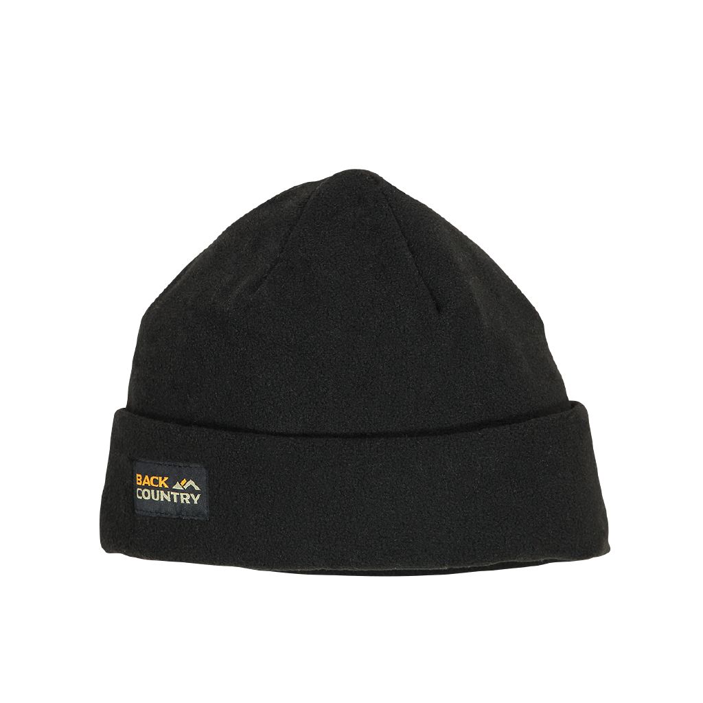 Back Country Men's Fleece Beanie Black The Warehouse