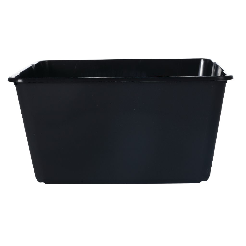 Living & Co Stackable Tub Rectangular Black 15L Black The Warehouse