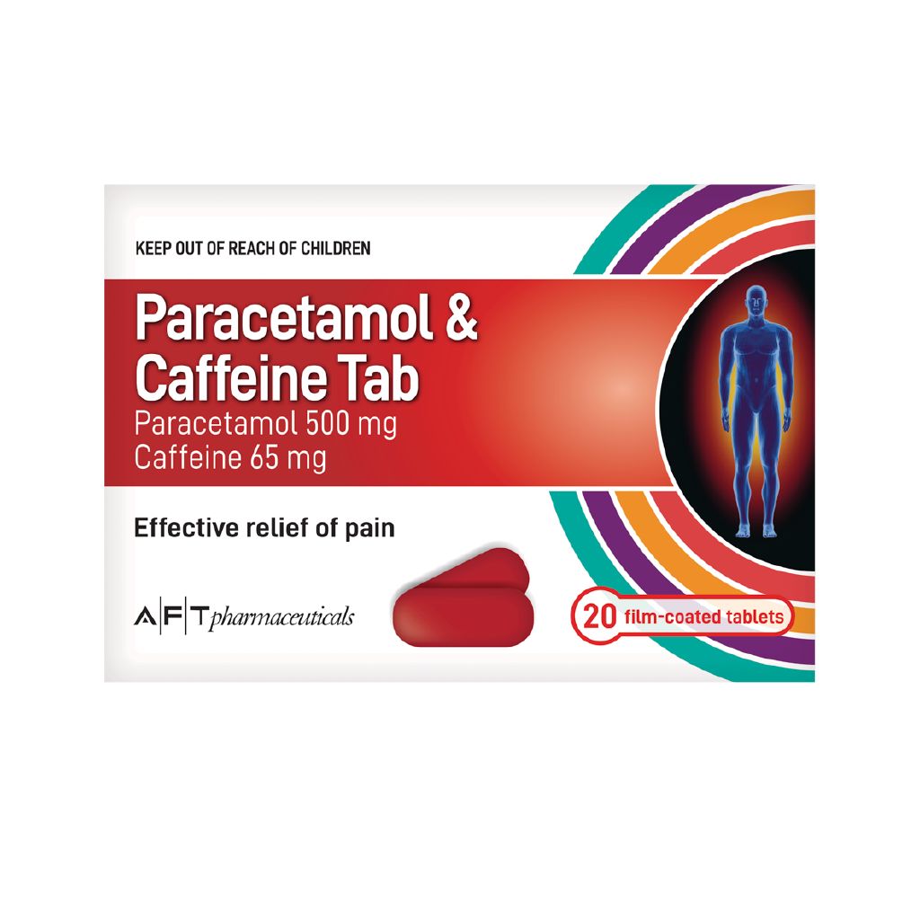 AFT Paracetamol 500mg And Caffeine 65mg Tablets 20s | The Warehouse