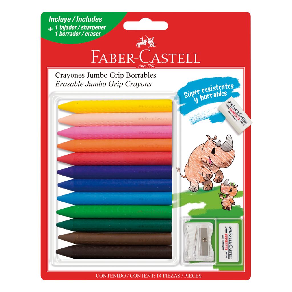 7754111021487 UPC Fabercastell Jumbo Grip Crayons 12 Pack (with Eraser
