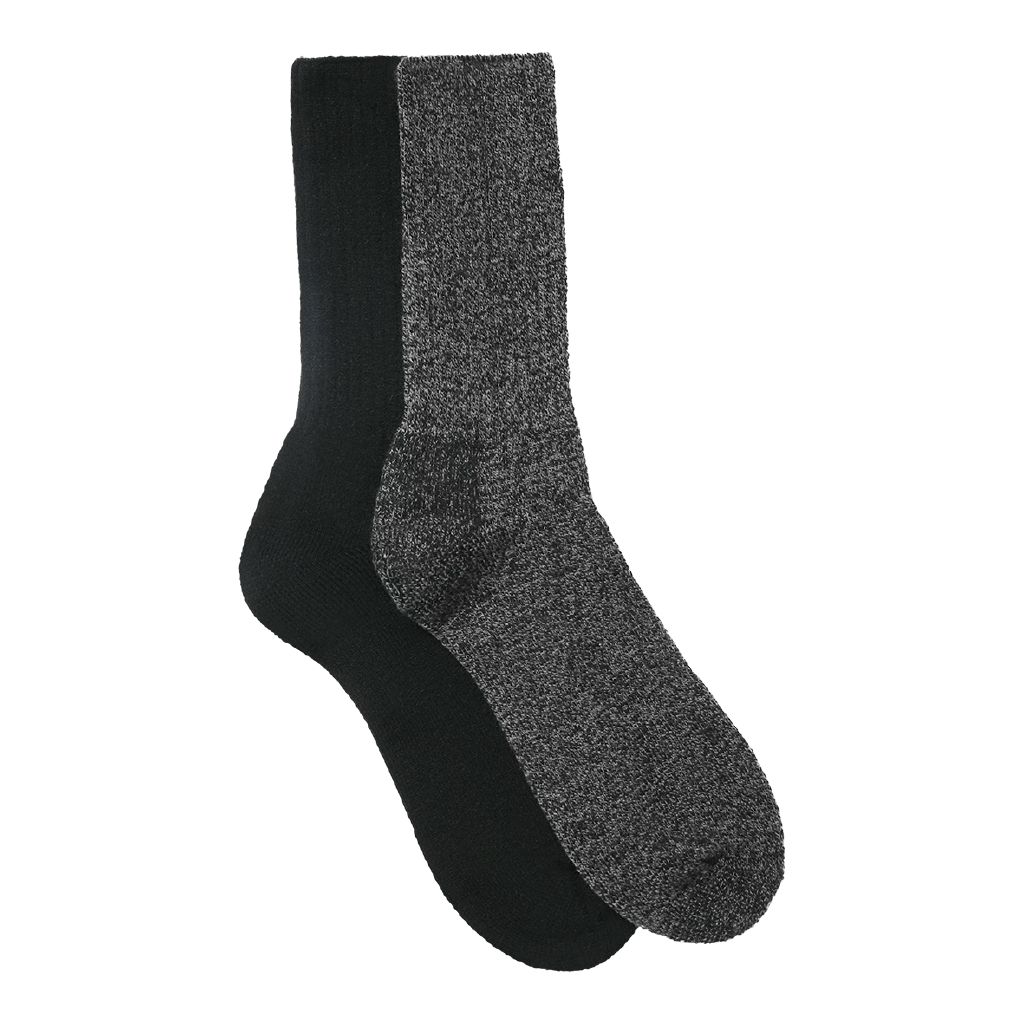 H&H Men's Ribbed Thermal Crew Socks 2 Pack