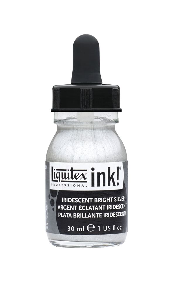 Liquitex Ink 30ml Iridiscent Silver Silver | The Warehouse