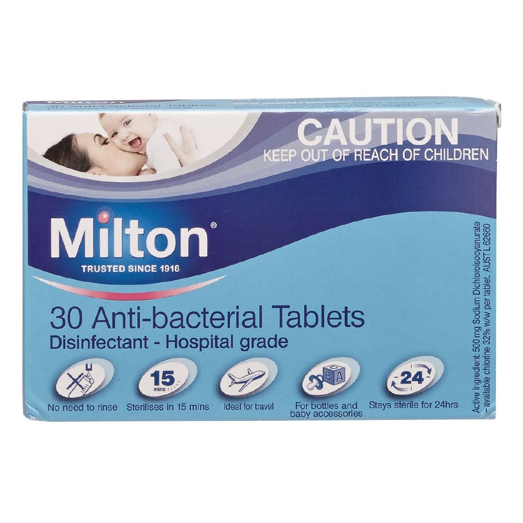 Milton Antibacterial Tablets 30 Pack The Warehouse