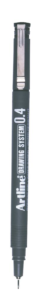 Artline Drawing System Zeichenstifte 0,4 Mm – 12 Stück Schwarz, Wasserfeste Pigmenttinte
