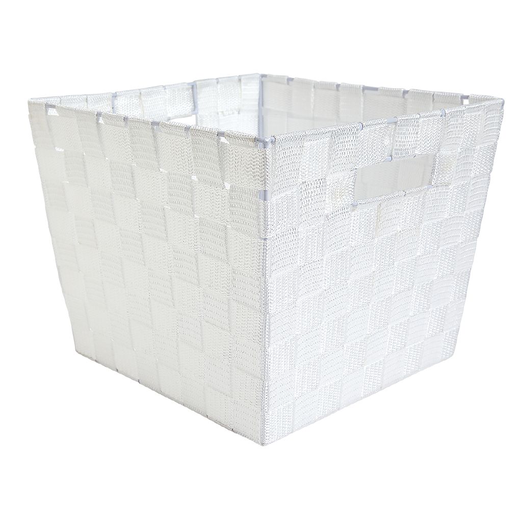 Living & Co Woven Basket White Medium White The Warehouse