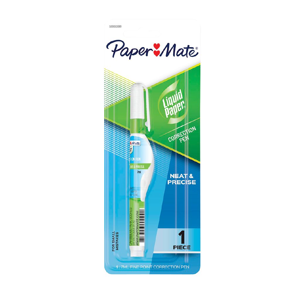 Paper Mate Liquid Paper Correction Pen 7ml White White The Warehouse