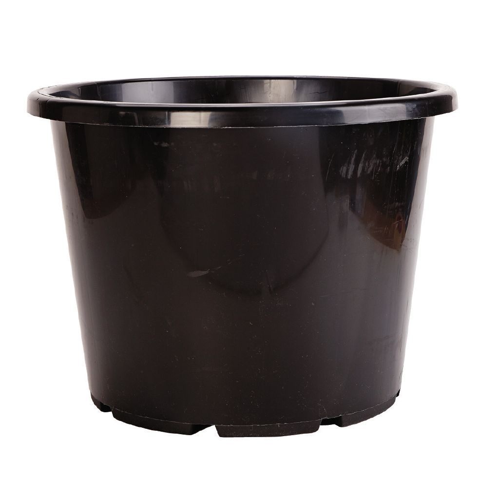 IP Plastics Resin Planter Pot 40cm Black 30L Black The Warehouse