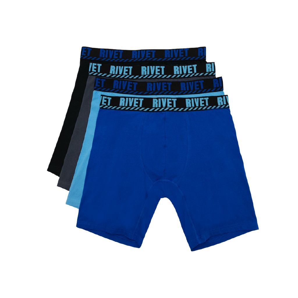 Rivet Men's Long Leg Trunks 4 Pack