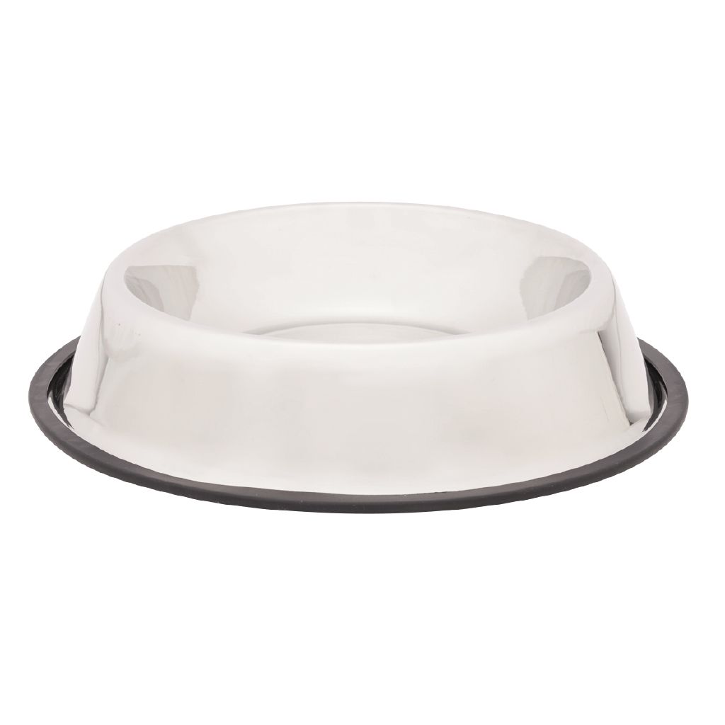 Petzone Metal Non Slip Dog Bowl Silver Silver The Warehouse