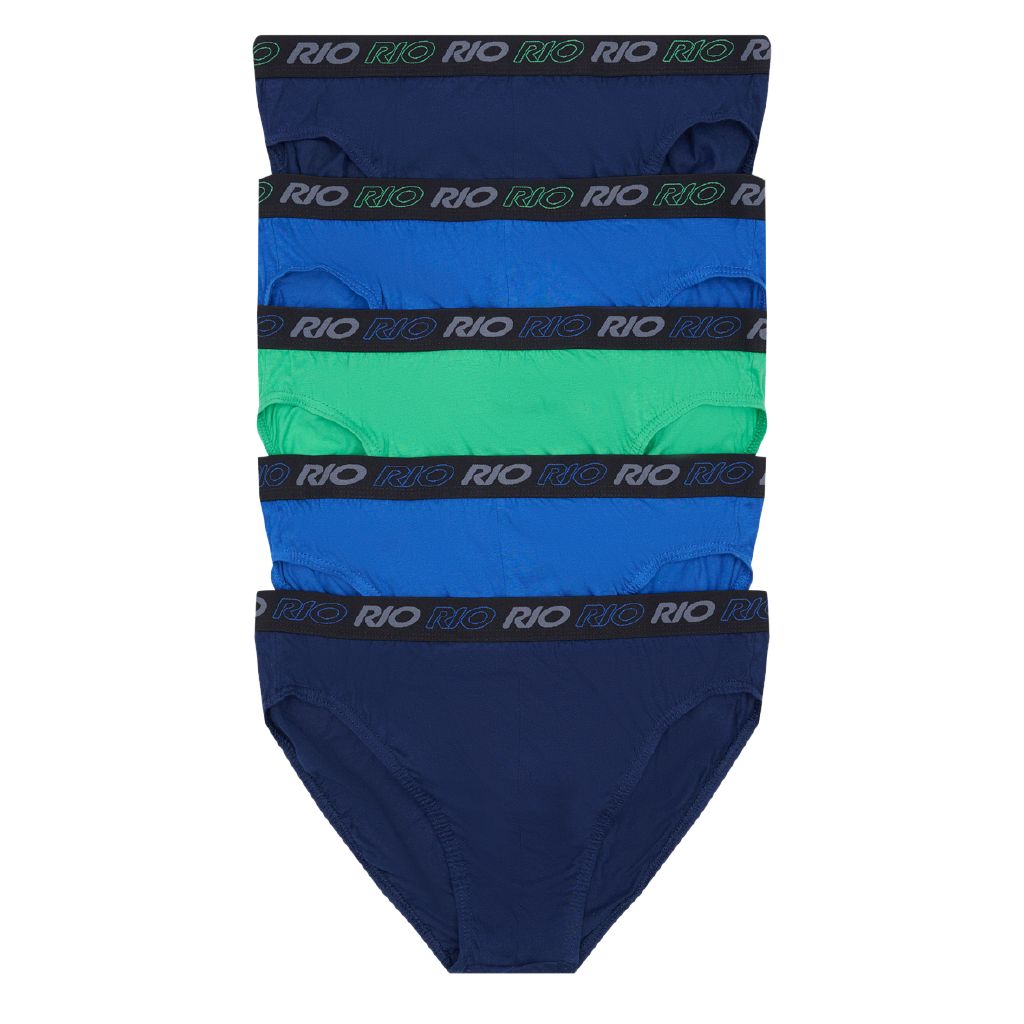 Rio Men's Briefs 5 Pack Blue The Warehouse