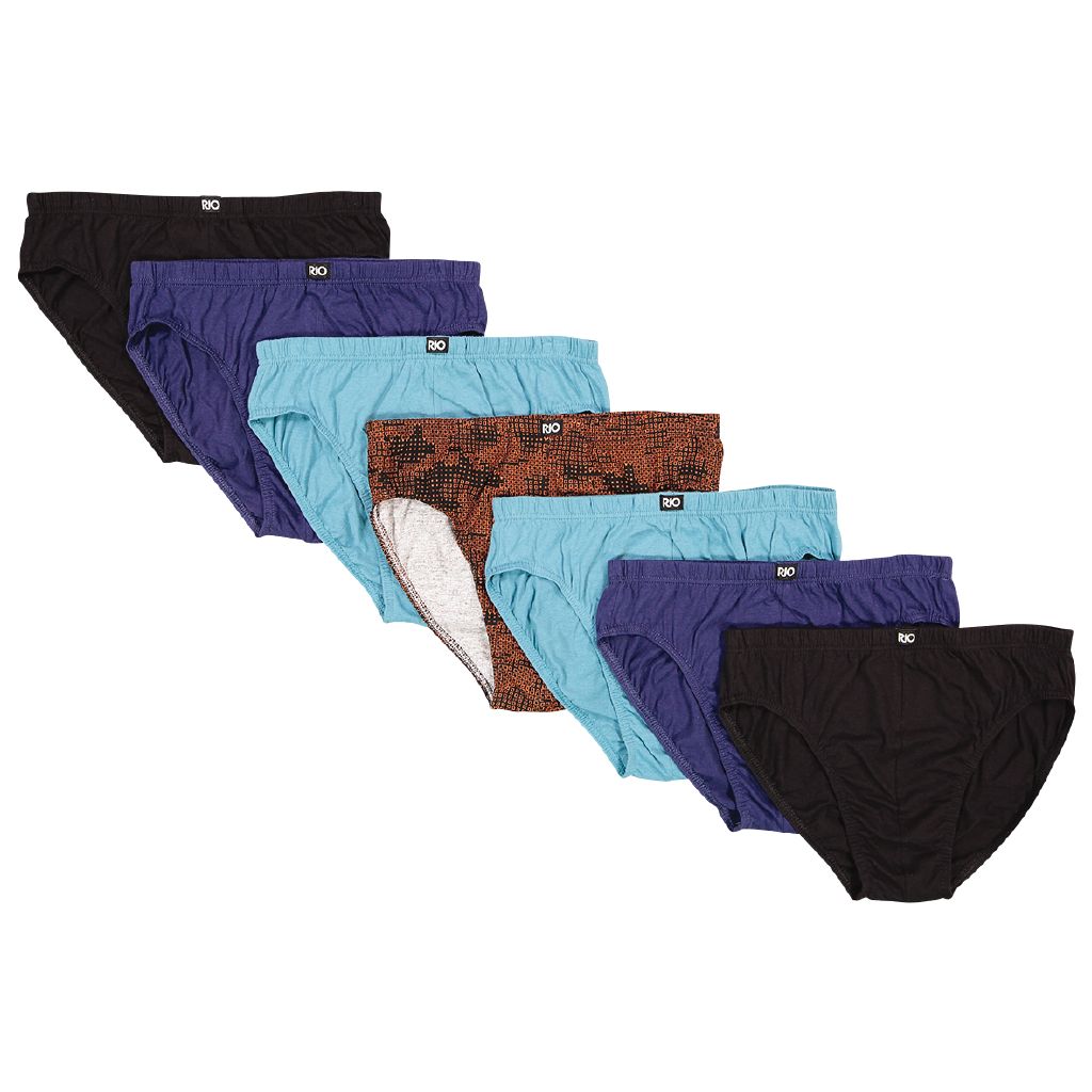 Rio Men's Hipster Briefs 7 Pack Blue/Grey The Warehouse