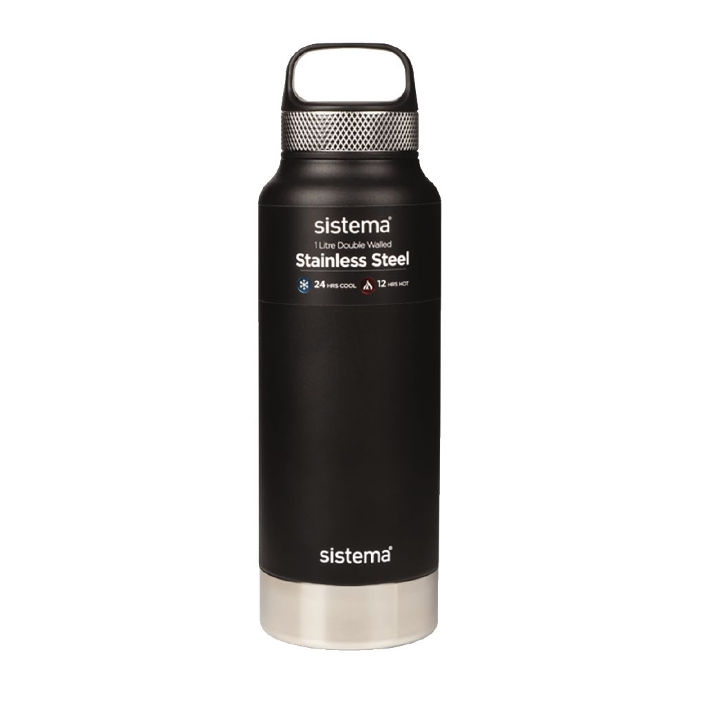 Sistema Stainless Steel Bottle 1L Assorted The Warehouse