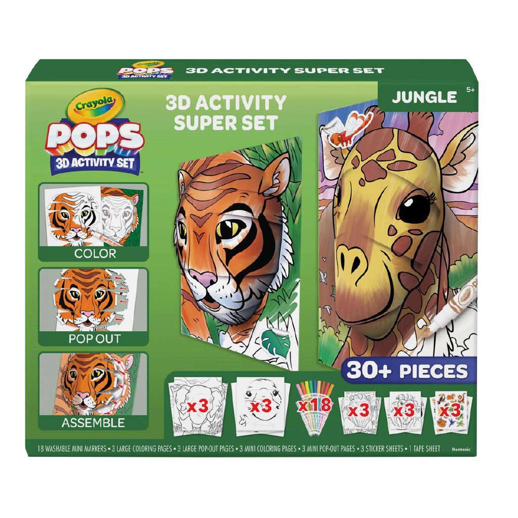 CRAYOLA Mini Kids Jumbo Sticker - 200 Wiederverwendbare Sticker Für Kleinkinder Ab 12 Monaten