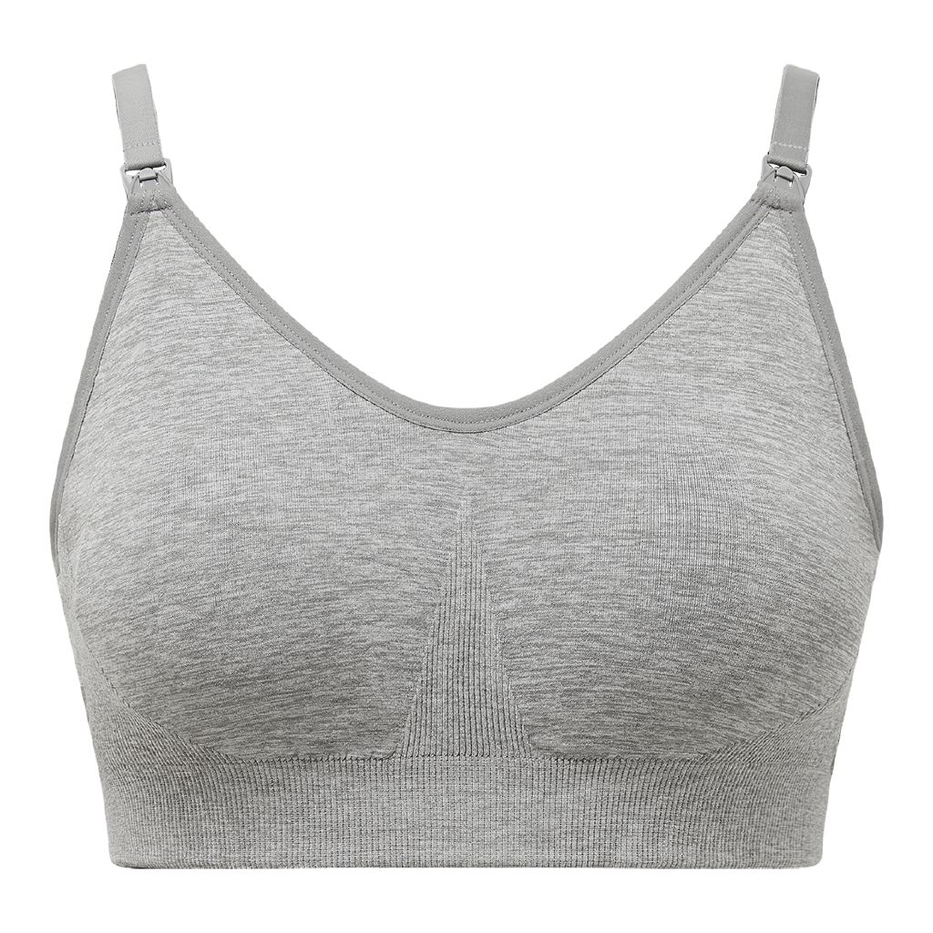 H&H Women's Seamfree Rib Maternity Bra Grey Marle The Warehouse