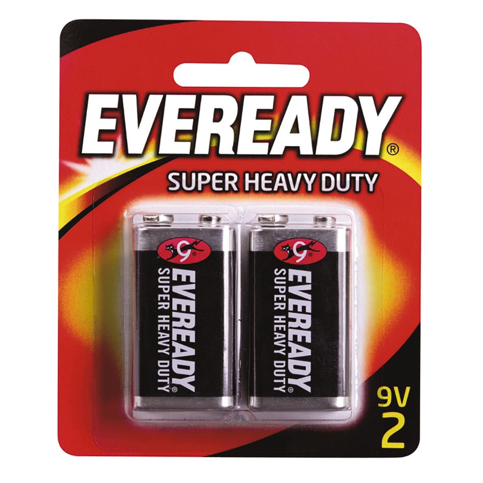 Eveready Super Heavy Duty Batteries 9 Volt 2 Pack The Warehouse