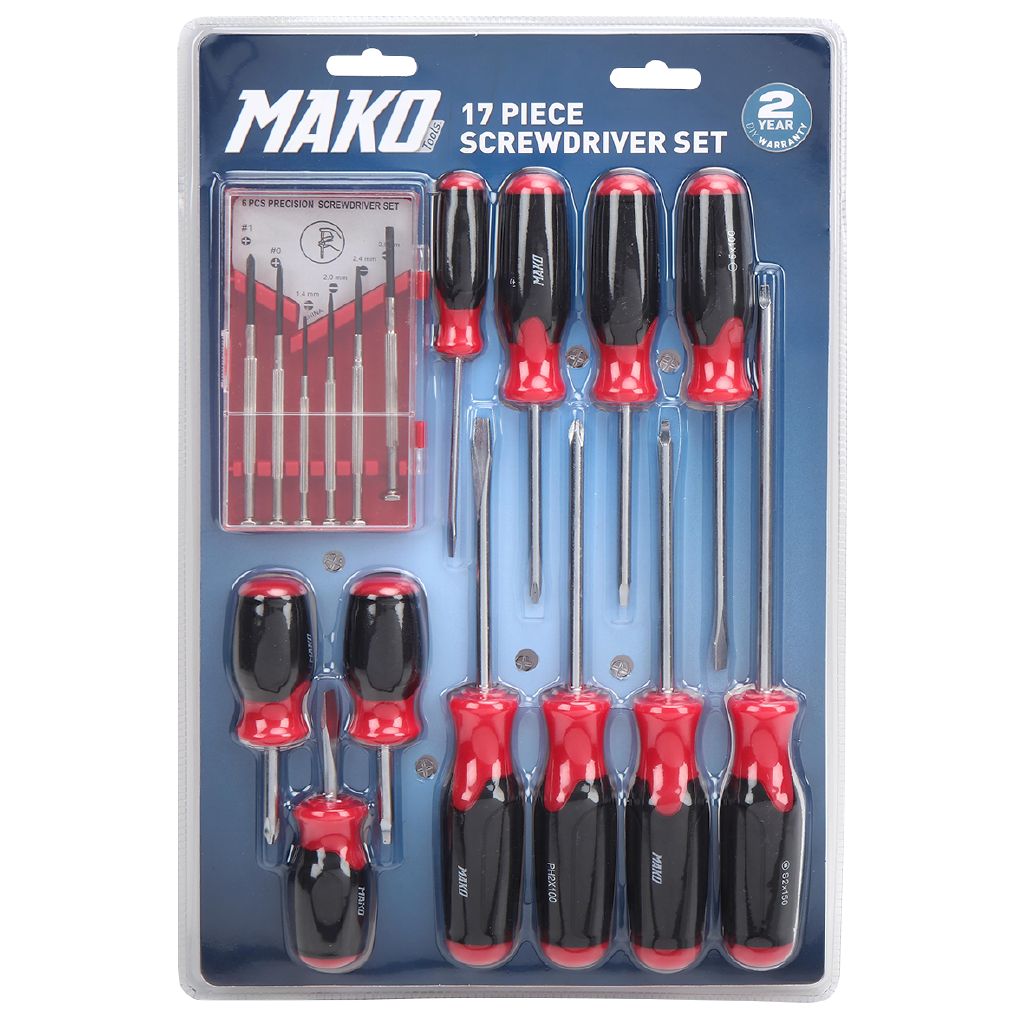 Mako Screwdriver Set 17 Piece The Warehouse