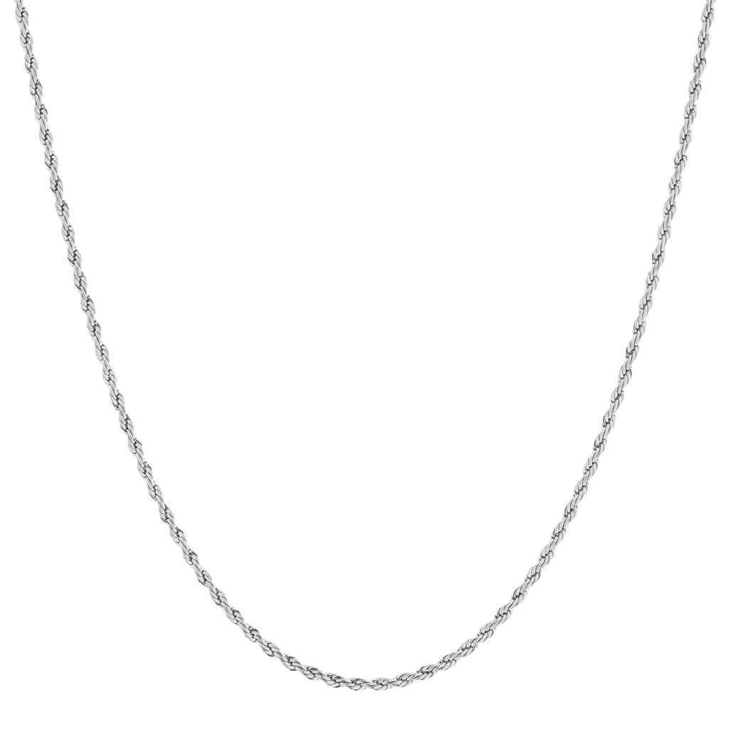 Sterling Silver Rope Chain Necklace 45cm Sterling Silver The Warehouse