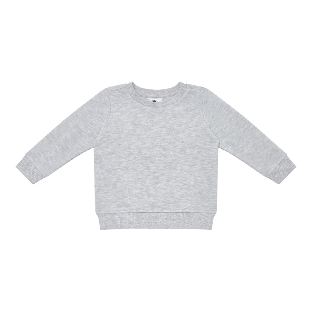 Young Original Babys' Plain Crew Sweatshirt Grey Light The Warehouse