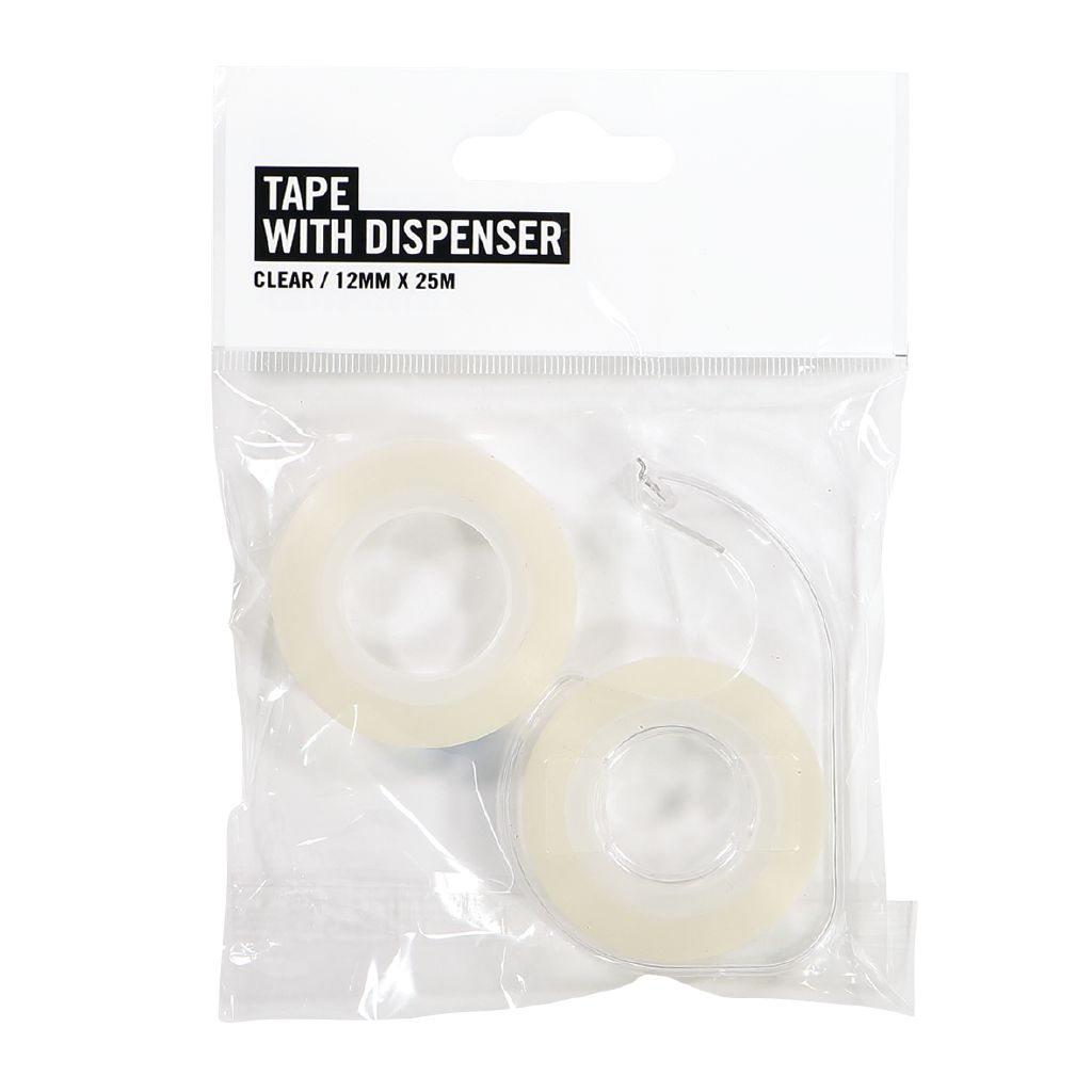 Clear Tape with Dispenser & 1 Refill 12mm x 25m The Warehouse