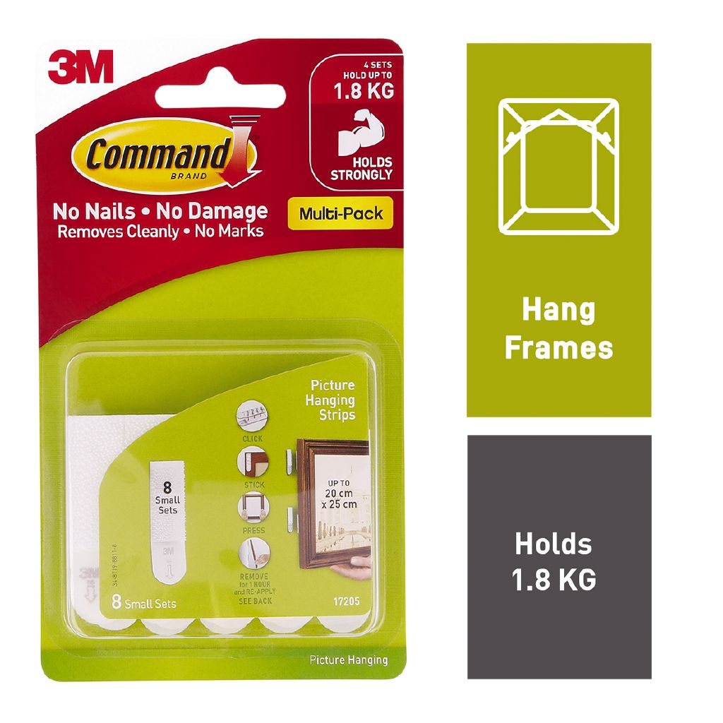 Command Picture Hanging Strips Value Pack Small White The Warehouse