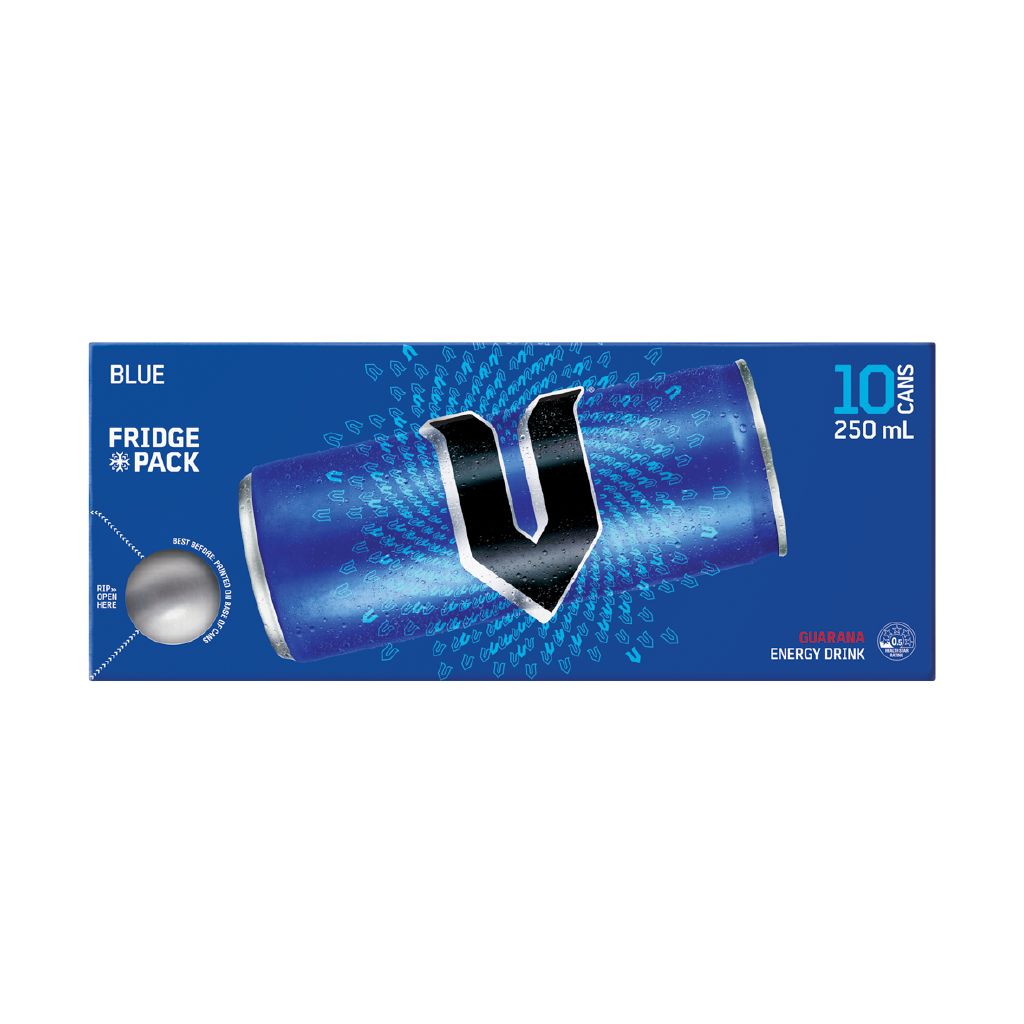 V Energy Drink Blue 250ml 10 Pack $10 (Was $19.99) + Shipping/C&C ($0 in-Store) @ The Warehouse