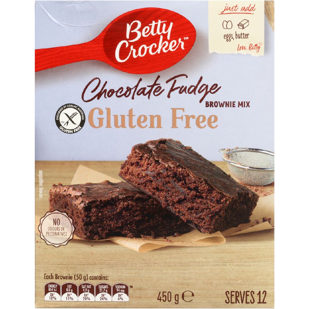 Betty Crocker Gluten Free Chocolate Fudge Brownie Mix 450g The Warehouse