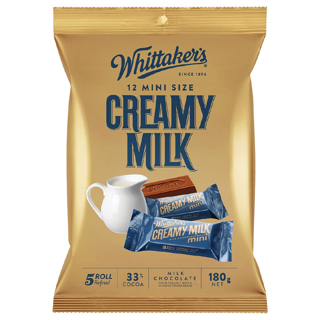 Whittaker's Mini Slab Creamy Milk Share Pack 12 Pack | The Warehouse