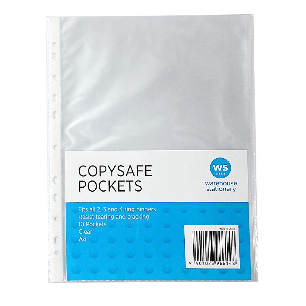 WS Copysafe Pocket 10 Pack A4 Clear | The Warehouse