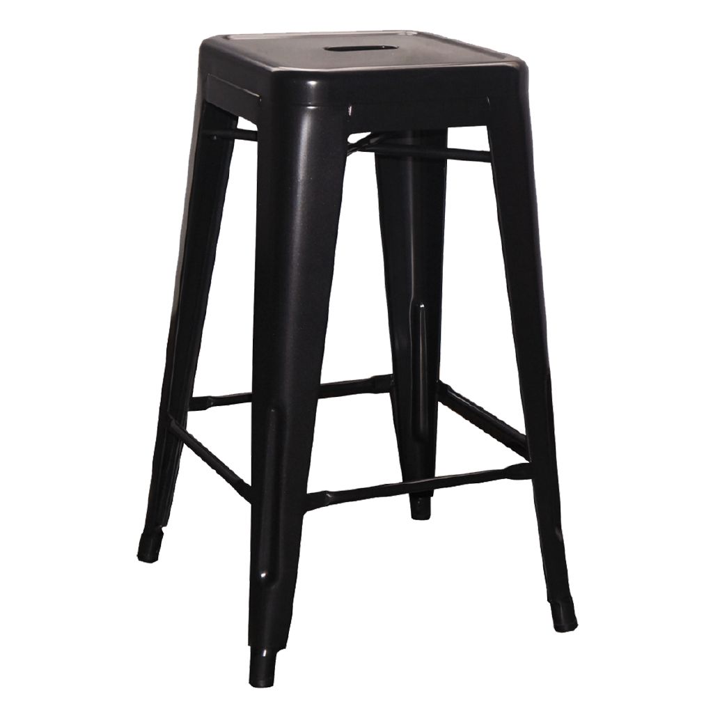 Living & Co Metal Stool Matte Black The Warehouse