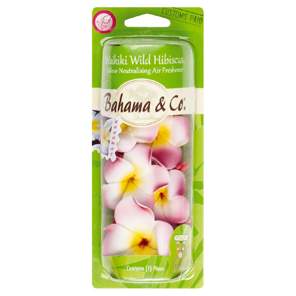 Bahama & Co Auto Air Freshener Necklace Waikiki Wild Hibisus The