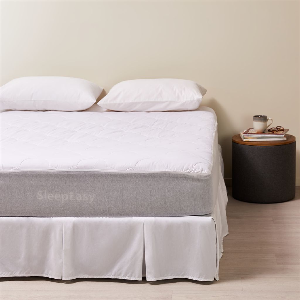 Living & Co Mattress Protector Cotton White White The Warehouse