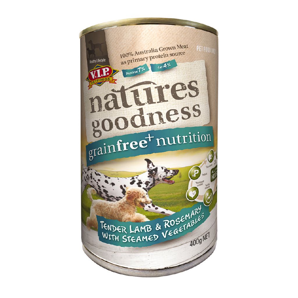 Natures Goodness Dog Lamb/Rosemary and Steamed Vegetables 400g The