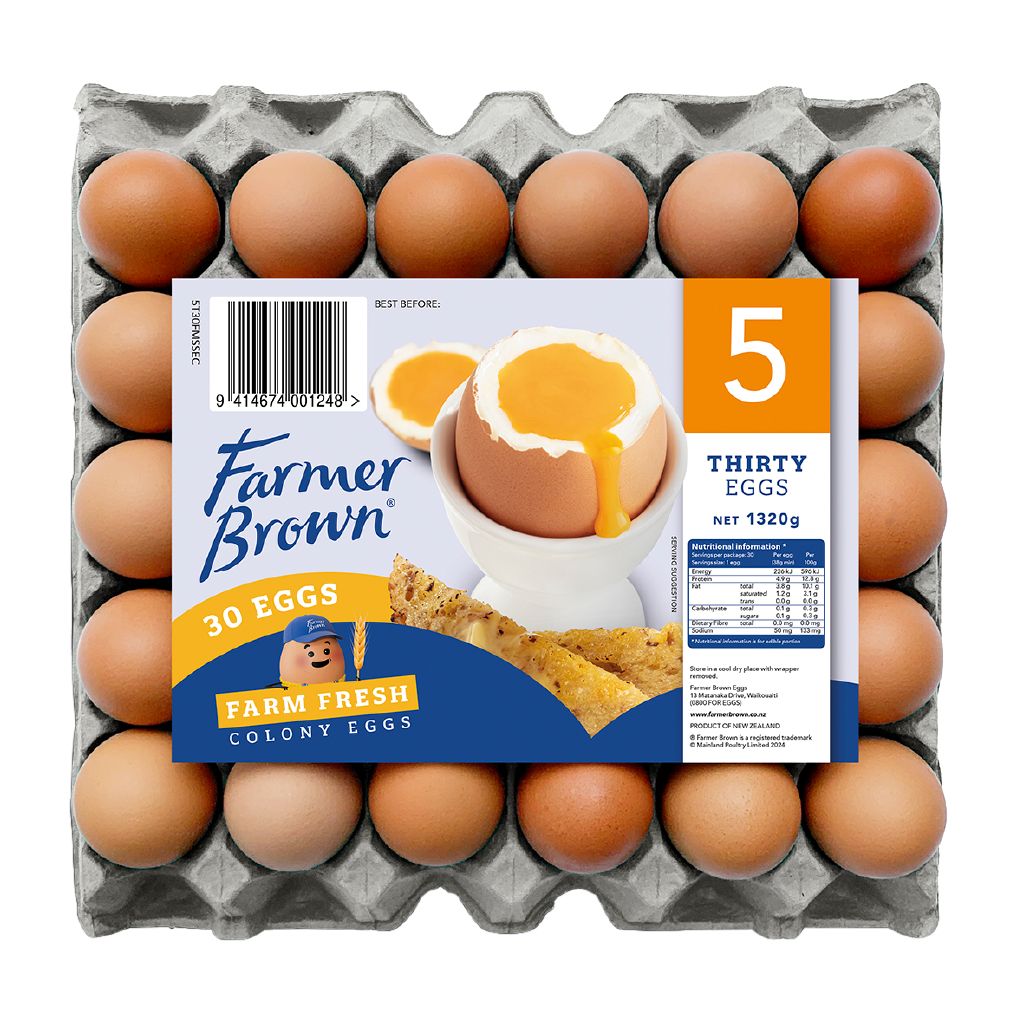 Farmer Brown Size 5 Colony Eggs 30 Pack $9.99 + Shipping/C&C @ The Warehouse