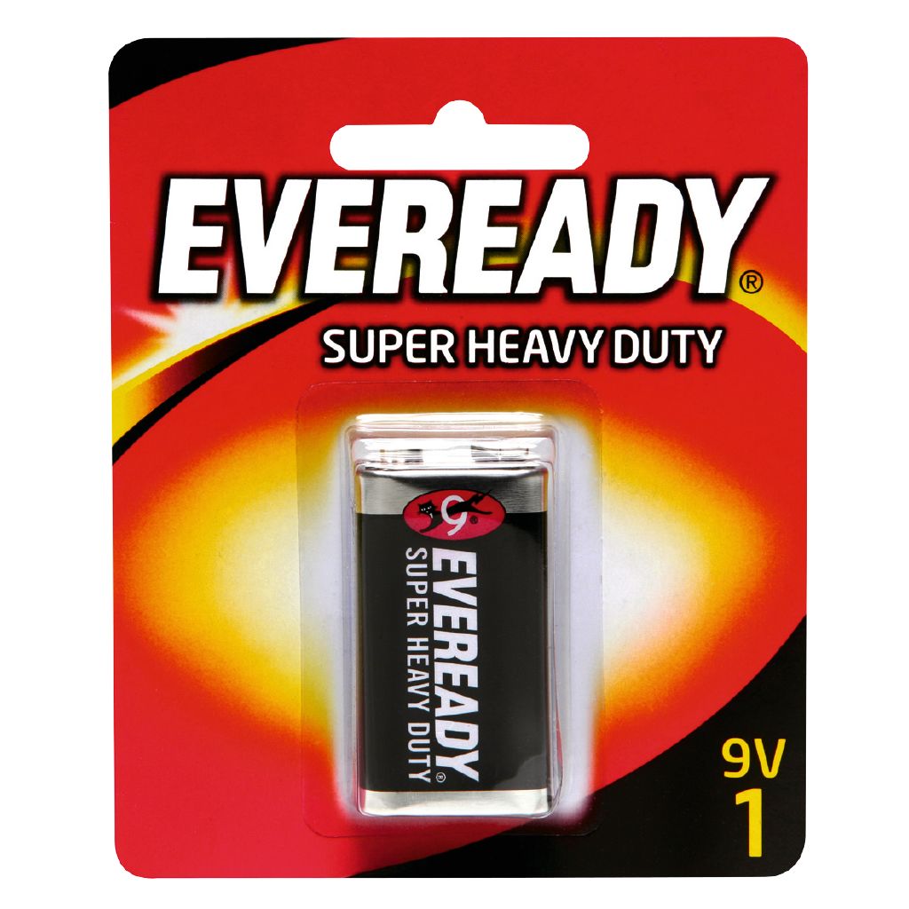 Eveready Super Heavy Duty Batteries 9 Volt MultiColoured The Warehouse