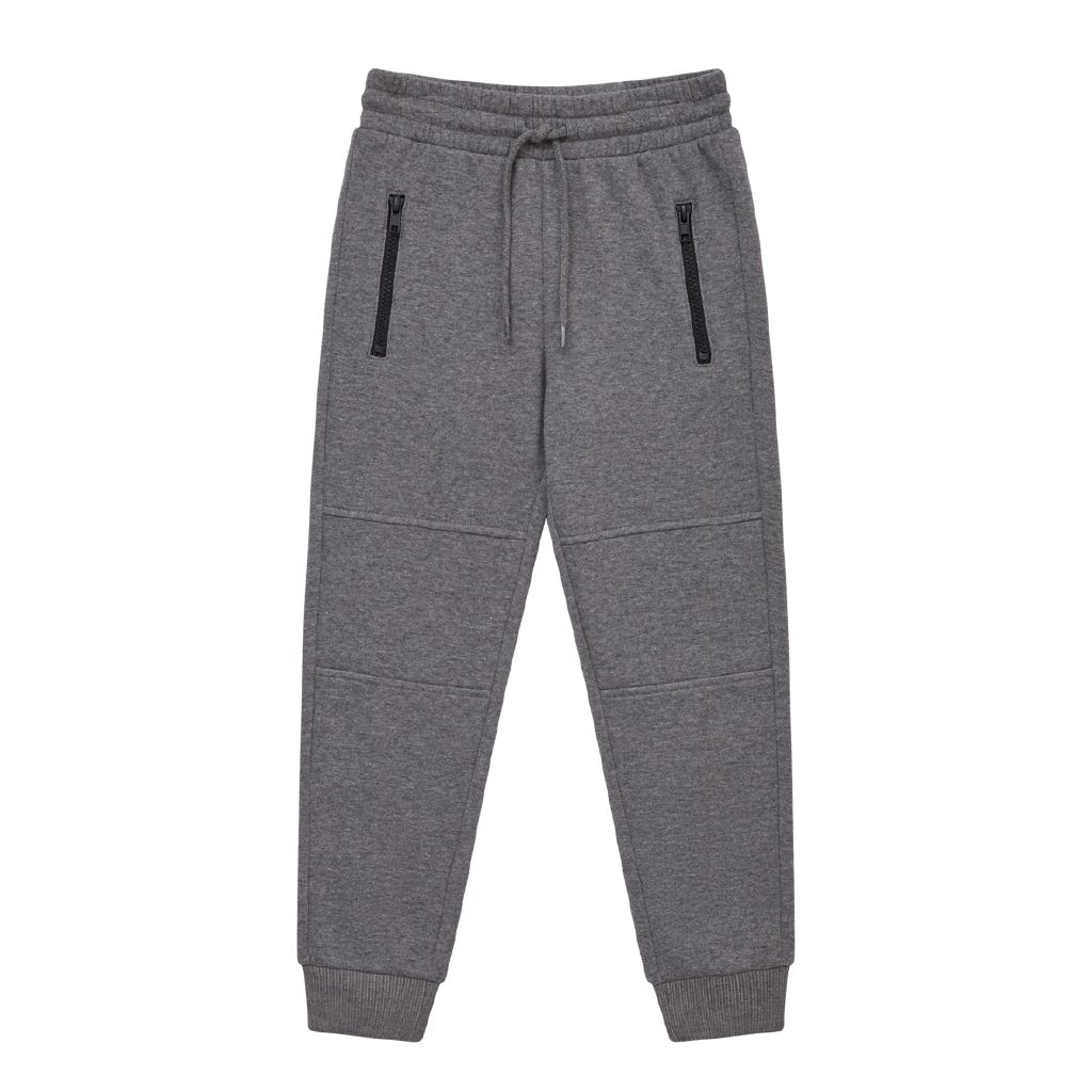 Young Original Zip Pocket Trackpants Grey Marle The Warehouse