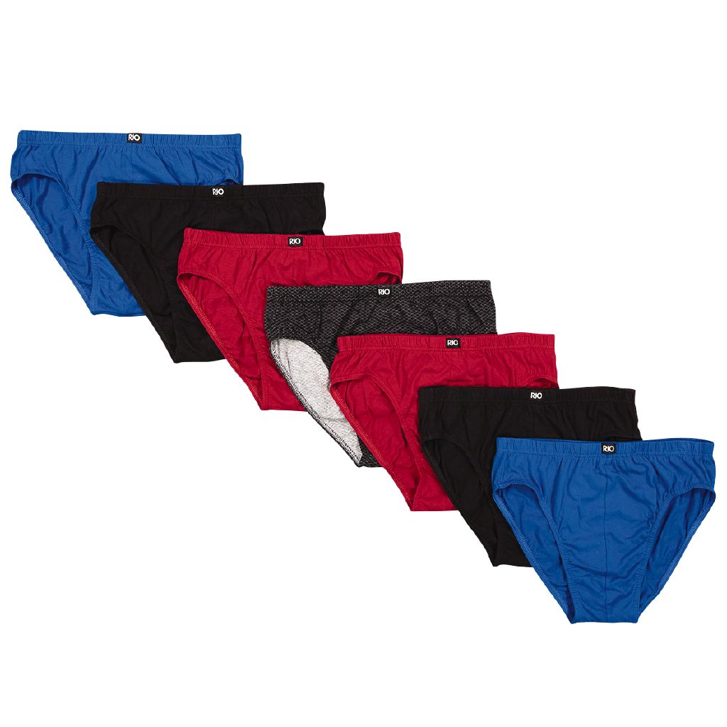 Rio Men's Hipster Briefs 7 Pack Red/Black The Warehouse