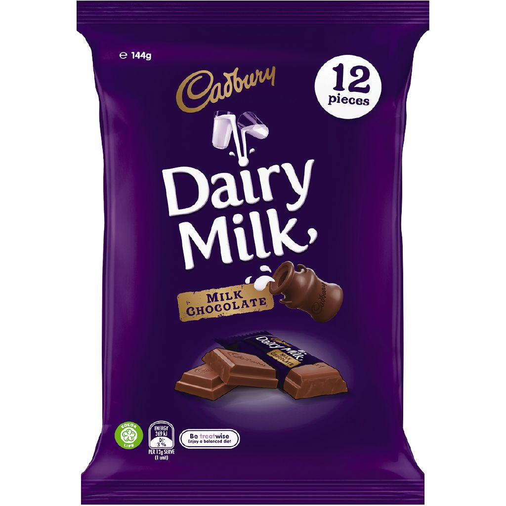Cadbury Dairy Milk Sharepack 144g | The Warehouse