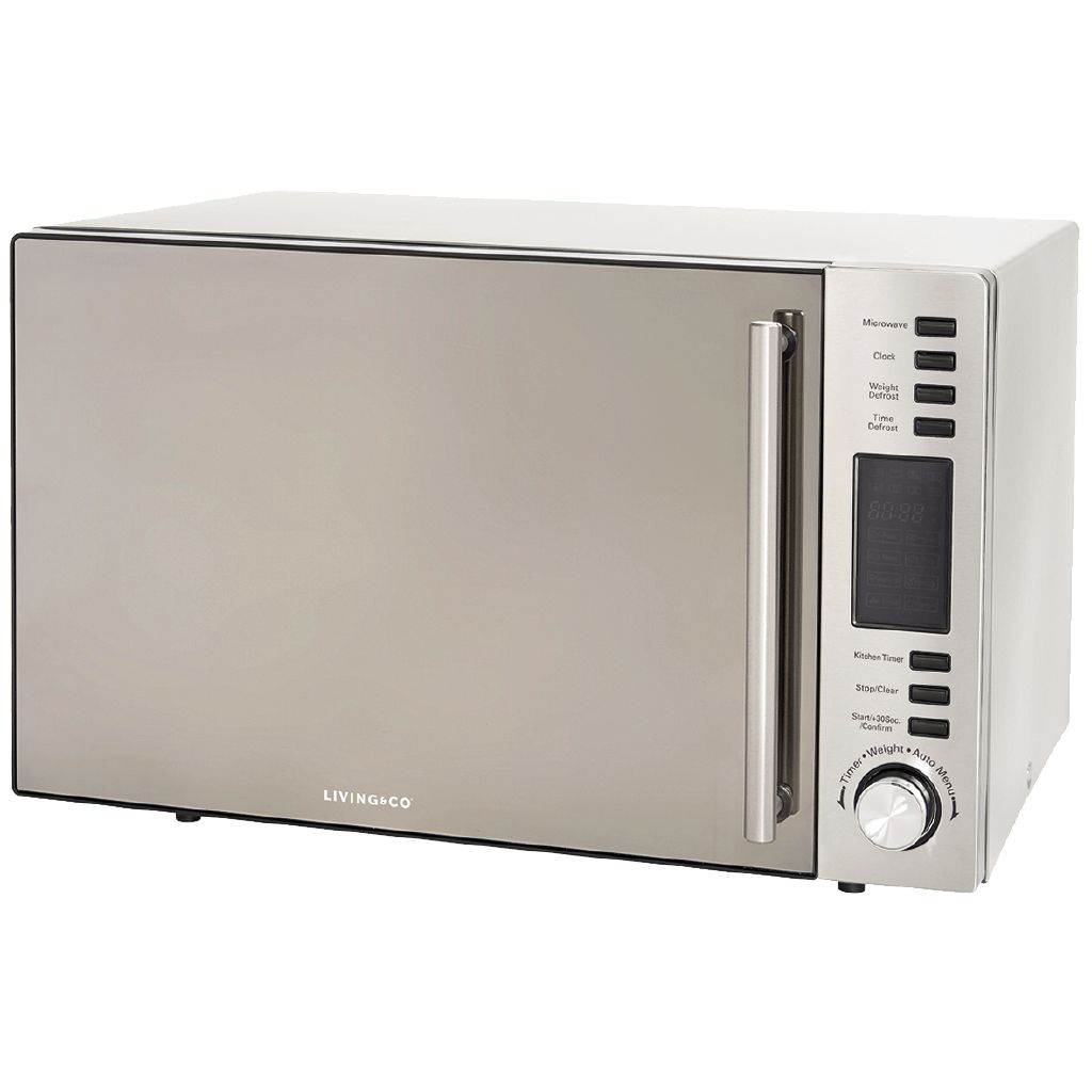 Living & Co Microwave Mirror Door 30 Litres 900w The Warehouse