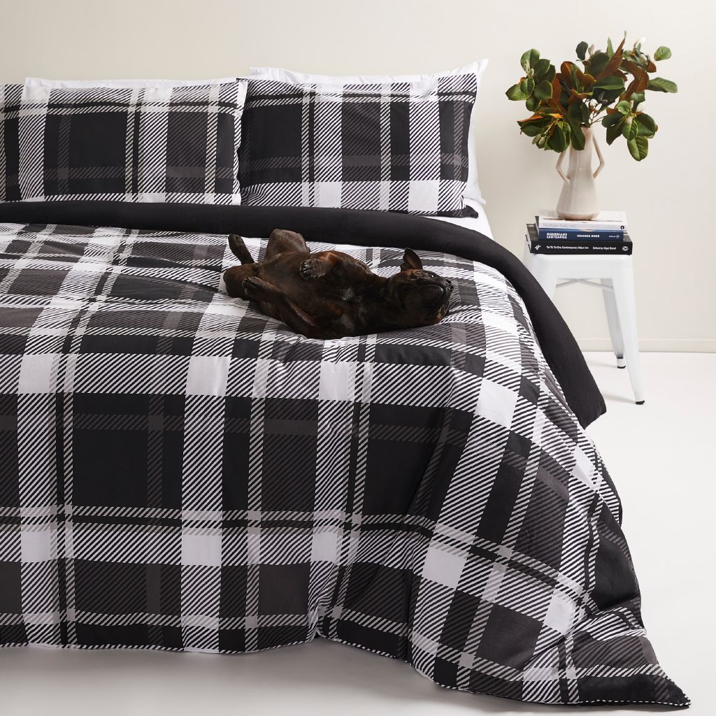 Living & Co Cotton Flannelette Duvet Cover Set King The Warehouse