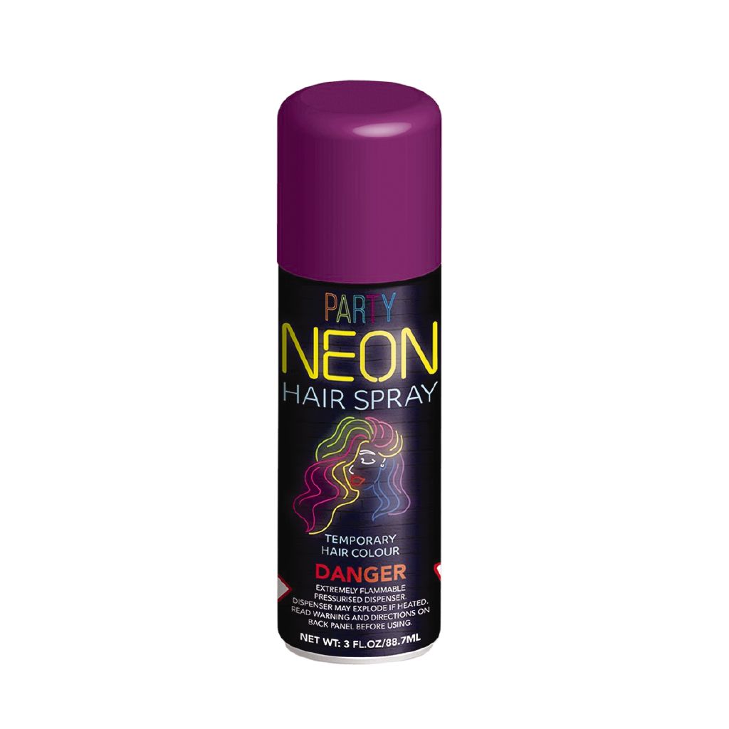 Hoorah Party Neon Hair Spray 88.7ml Assorted Assorted The Warehouse