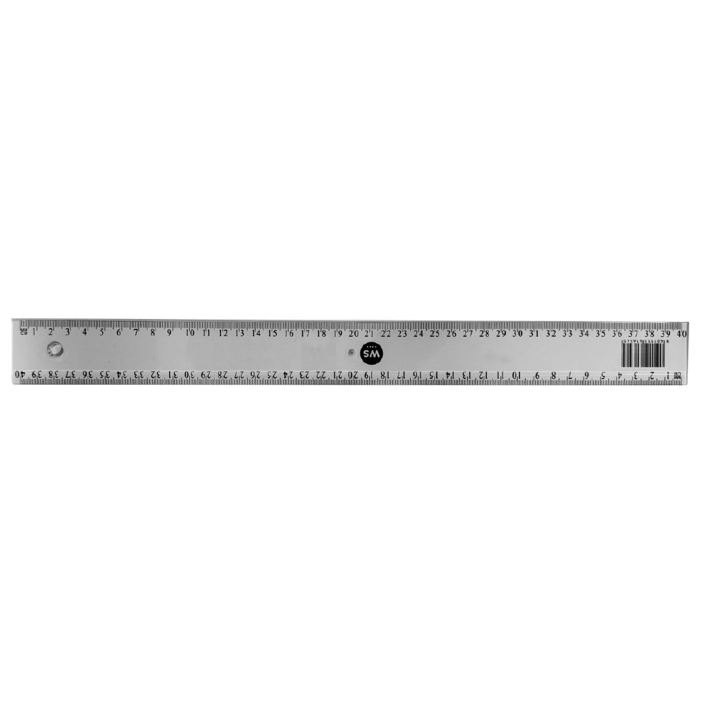 WS Plastic Ruler 40cm Clear Clear | The Warehouse