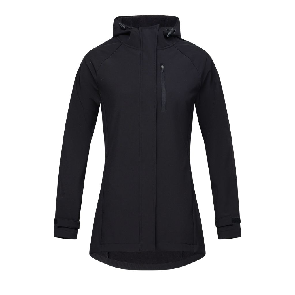 Active Intent Women's Bonded Basic Longline Jacket Black The Warehouse