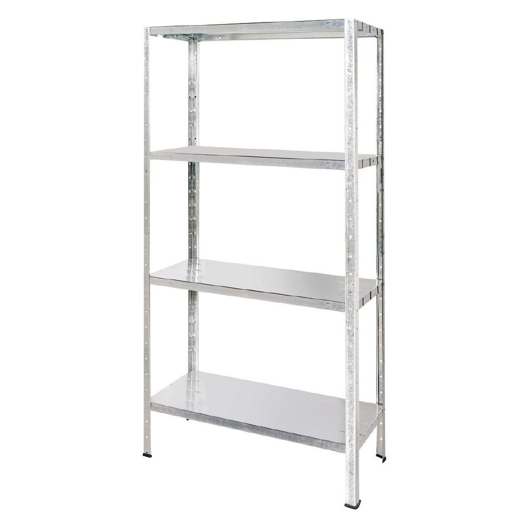 Mako Galvanised Steel Shelving Unit 4 Tier The Warehouse