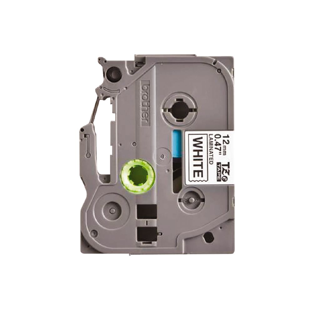 Brother TZE231 Laminated Tape 12mm x 8m Black on White White The