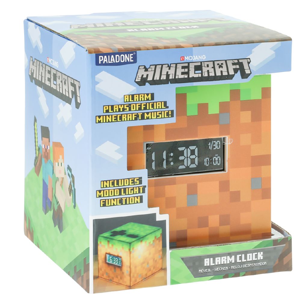 Paladone Minecraft Alarm Clock The Warehouse